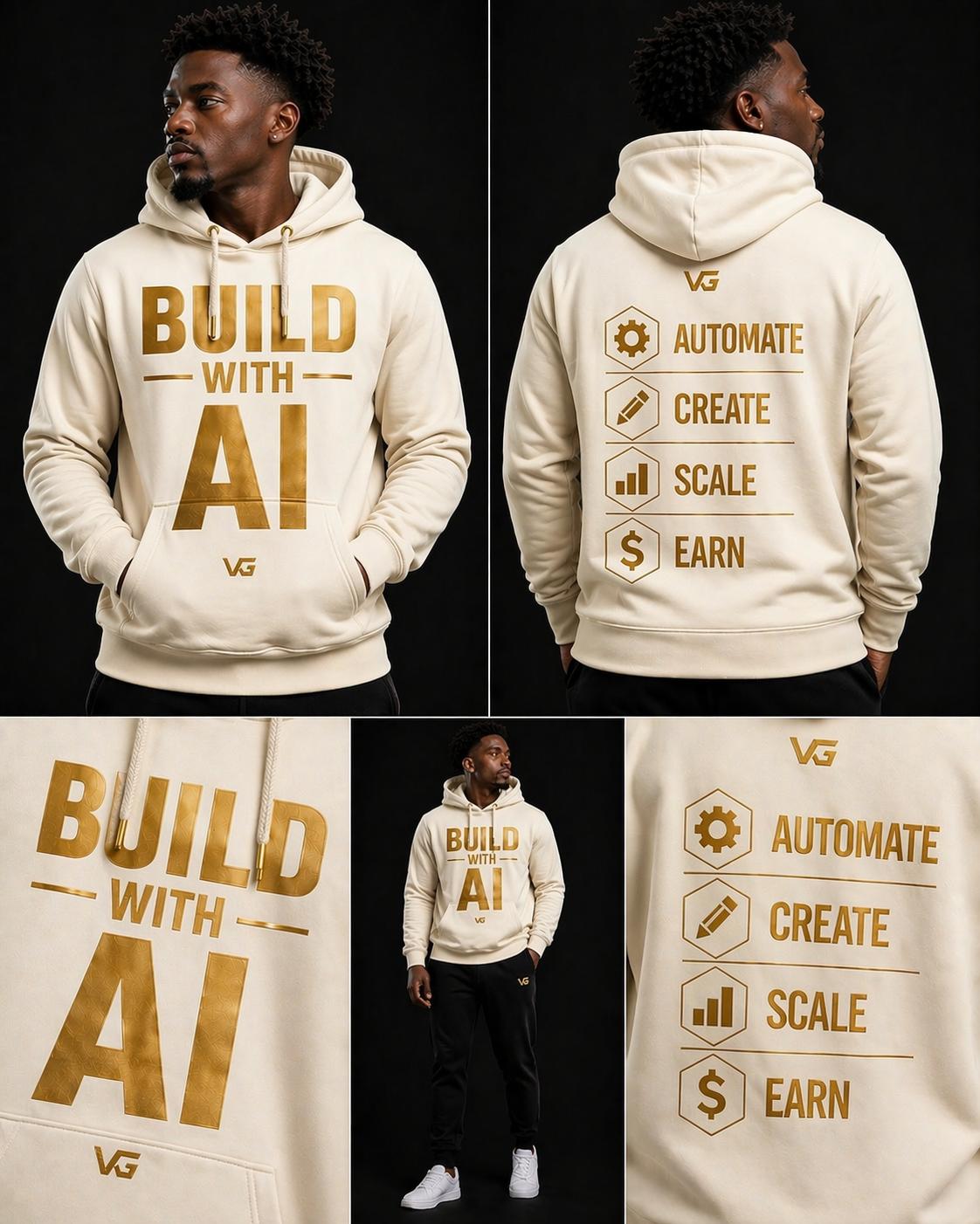 Build With AI Hoodie — Premium Gold Edition (Limited Drop)