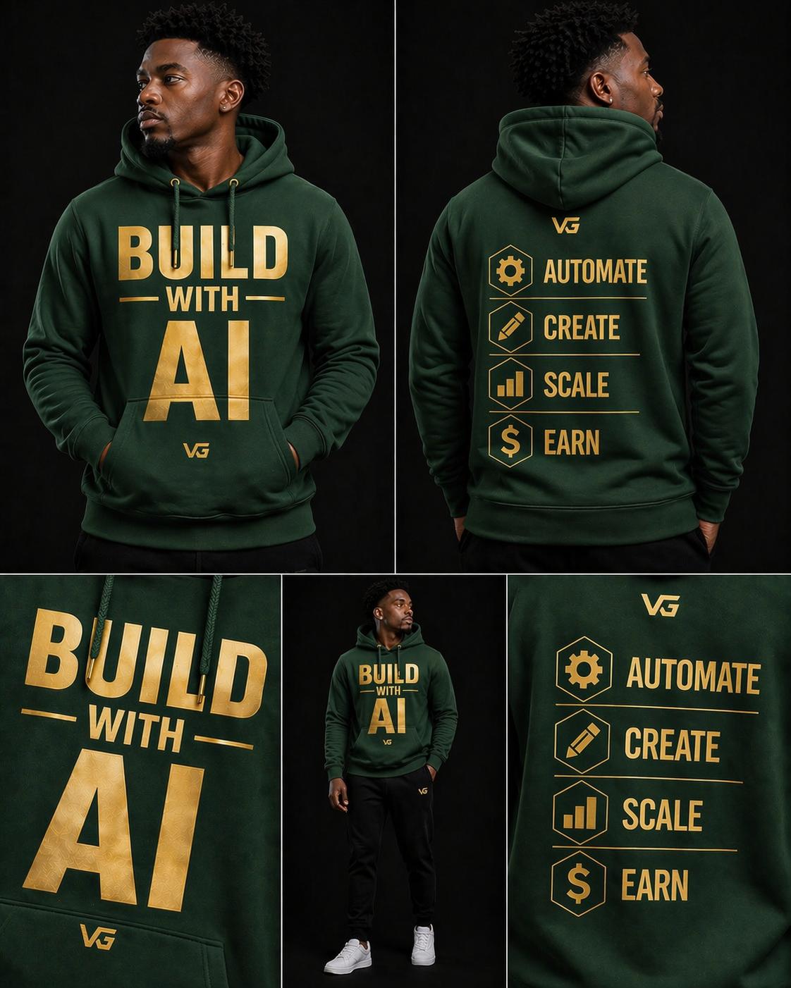 Build With AI Hoodie — Premium Gold Edition (Limited Drop)