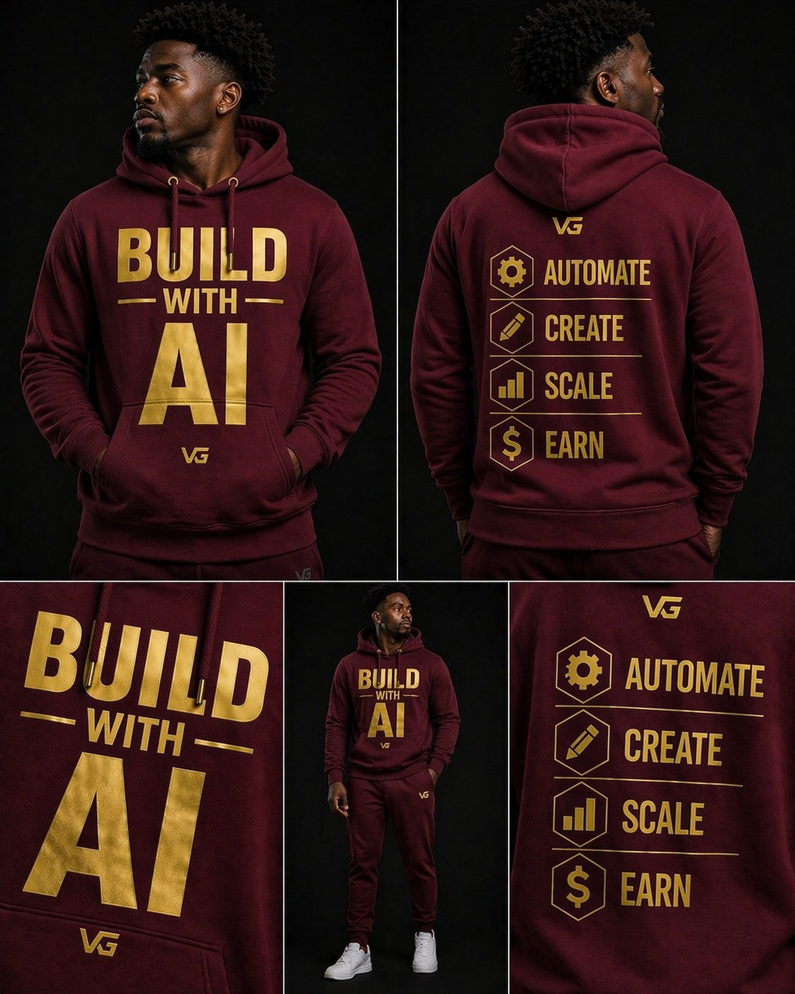 Build With AI Hoodie — Premium Gold Edition (Limited Drop)