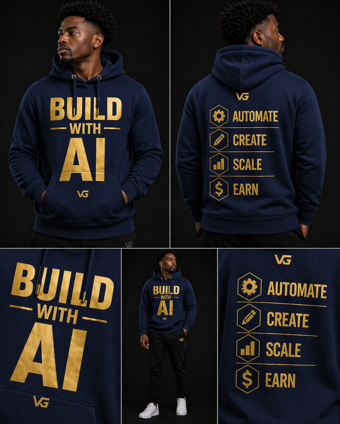 Build With AI Hoodie — Premium Gold Edition (Limited Drop)