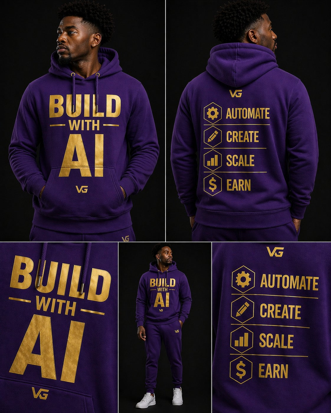 Build With AI Hoodie — Premium Gold Edition (Limited Drop)